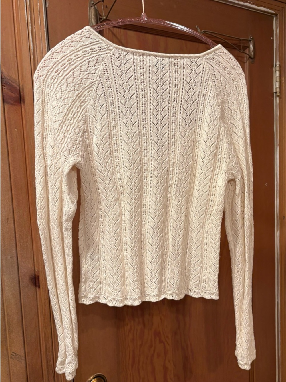 American Eagle low cut crochet tie neck sweater - Picture 4 of 4